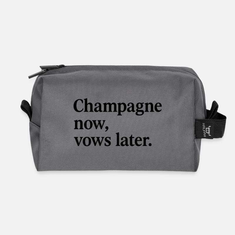 Champagn now, vows later. - Recycelte Kulturtasche - Anthrazit