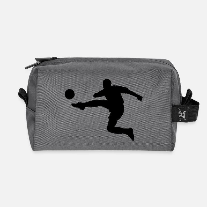 Fußball Stürmer - Recycelte Kulturtasche - Anthrazit