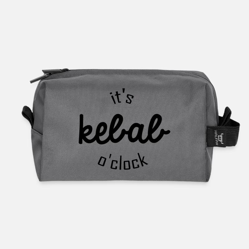 It's kebab o clock - Trousse de toilette en tissu recyclé - anthracite