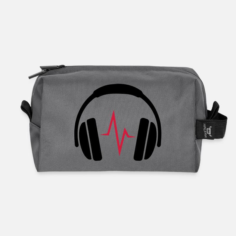 DJ Kopfhörer mit Beat - Recycelte Kulturtasche - Anthrazit