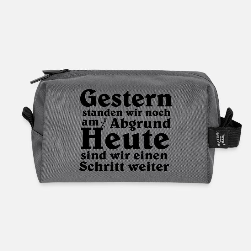 Lebensweisheit Nr. 3223232 - Recycelte Kulturtasche - Anthrazit