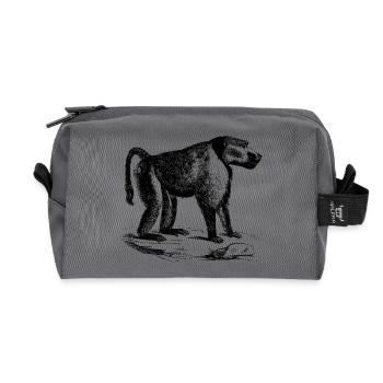 affe schimpanse gorilla pavian orangutan220 - Recycelte Kulturtasche - Anthrazit - Vorne