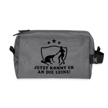 bachelor - Recycled Toiletry Zip Bag - anthracite - Front
