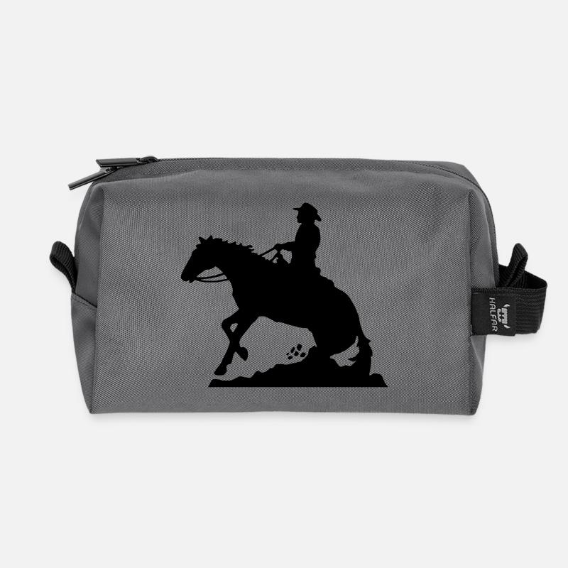 Westernreiten Mann - Recycelte Kulturtasche - Anthrazit