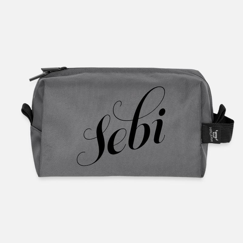 Sebi - Recycled Toiletry Zip Bag - anthracite