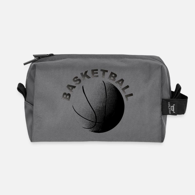 basketball - Recycled Toiletry Zip Bag - anthracite