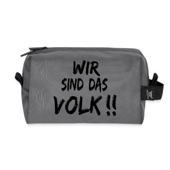 Wir sind das Volk - Recycelte Kulturtasche - Anthrazit - Vorne