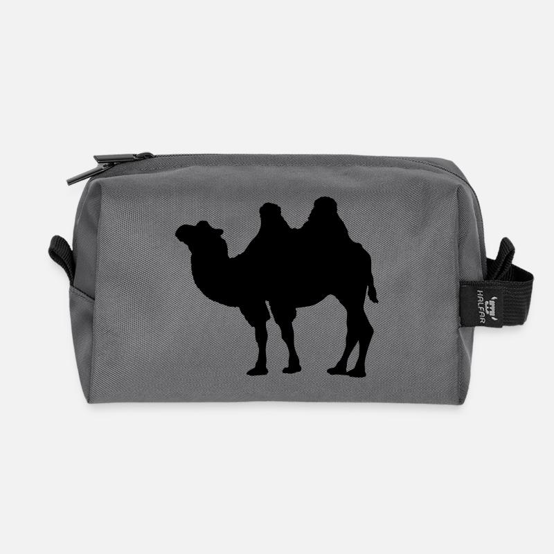 Kamel - Recycelte Kulturtasche - Anthrazit