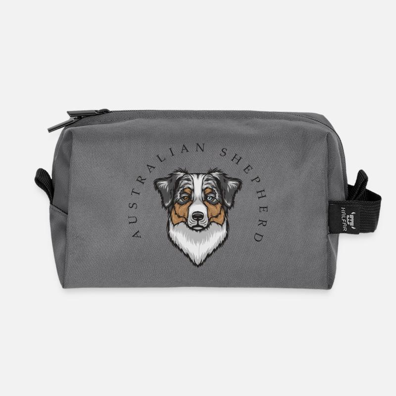 Australian Shepherd - Recycelte Kulturtasche - Anthrazit