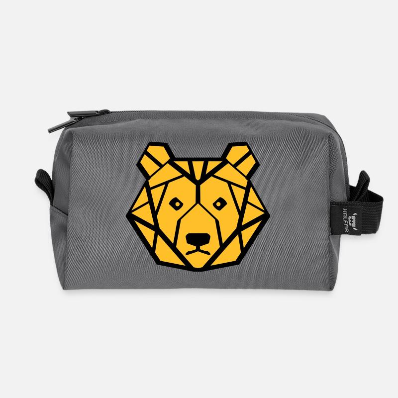 baer symetrisch - Recycelte Kulturtasche - Anthrazit