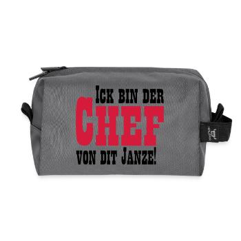 Chef von dit janze - Recycelte Kulturtasche - Anthrazit - Vorne