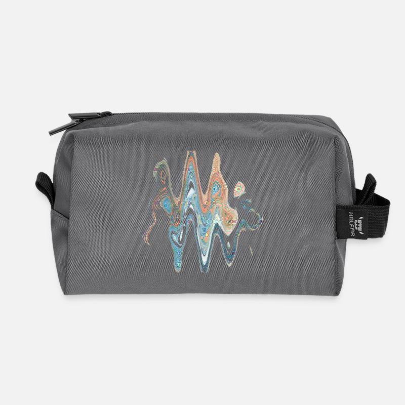 Design retro 20 - Recycelte Kulturtasche - Anthrazit