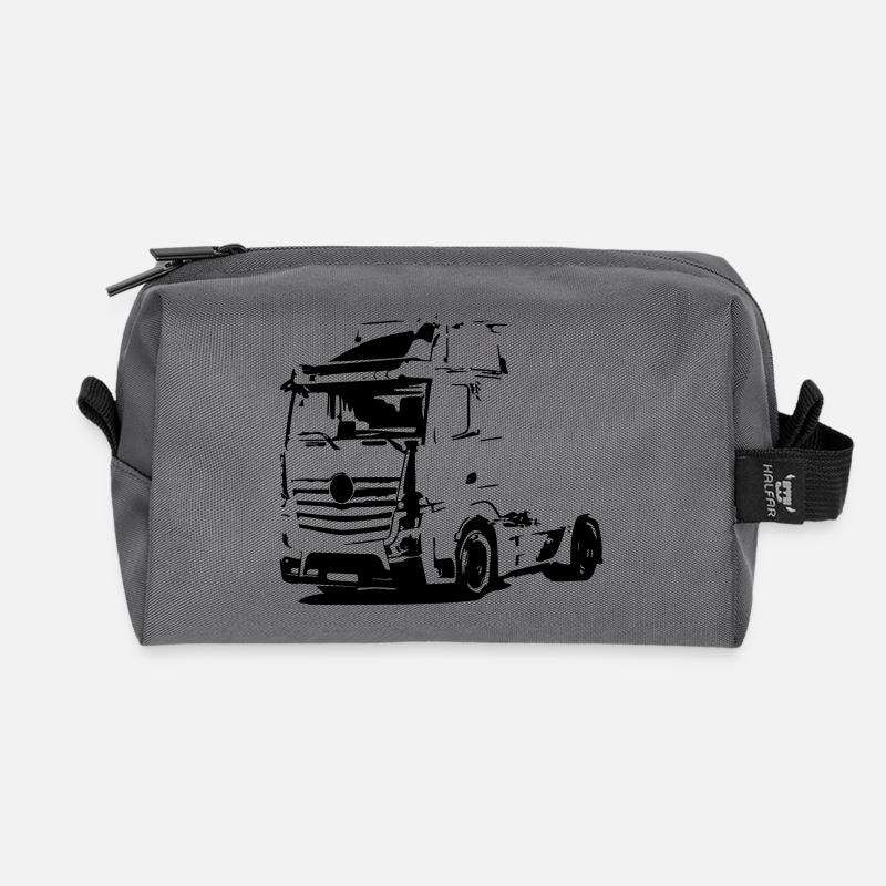 Deutscher LKW - Recycelte Kulturtasche - Anthrazit