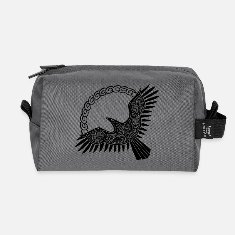 schwarzer wikingeradler - Recycelte Kulturtasche - Anthrazit