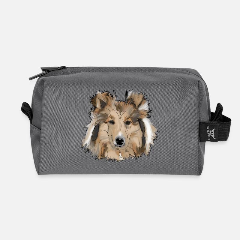 Collie - Recycelte Kulturtasche - Anthrazit