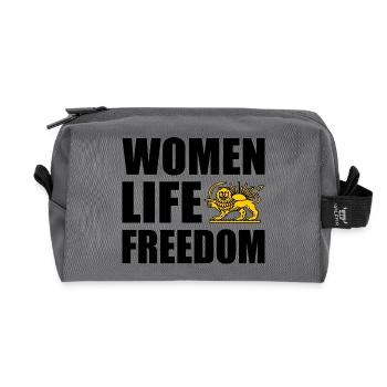 Women life freedom - Trousse de toilette en tissu recyclé - anthracite - Devant
