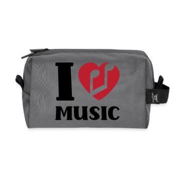 I love music - Recycelte Kulturtasche - Anthrazit - Vorne