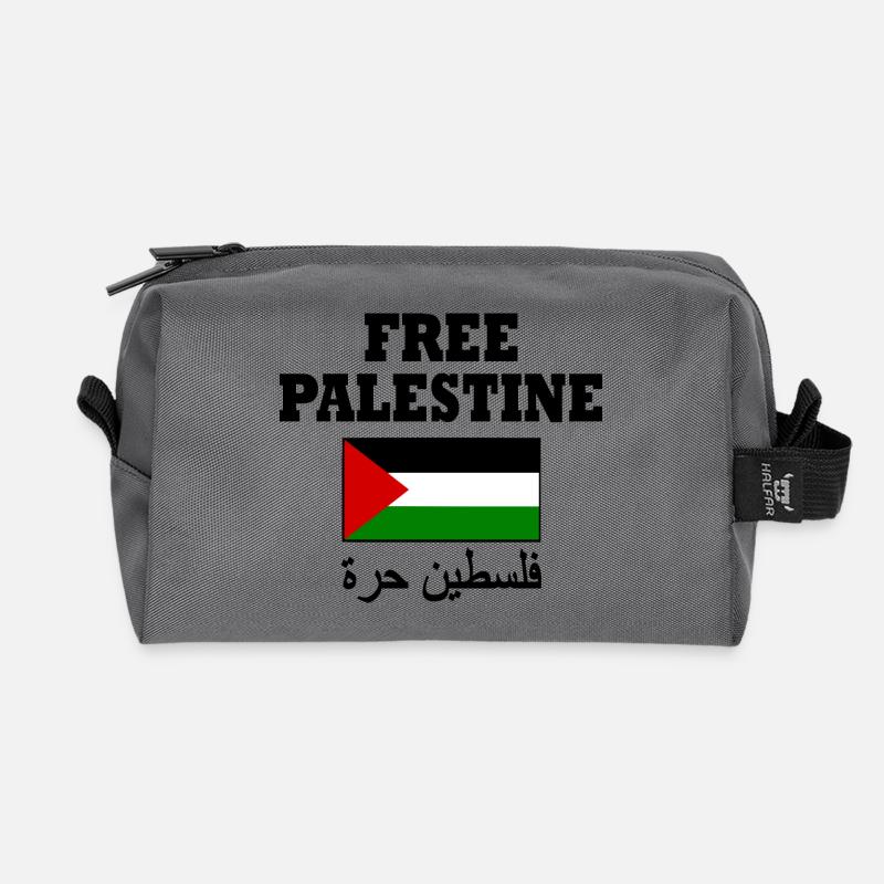 Free palestine - Recycelte Kulturtasche - Anthrazit