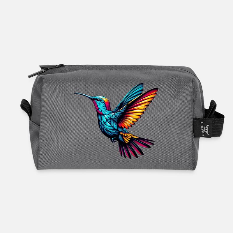 Kolibri - Recycelte Kulturtasche - Anthrazit