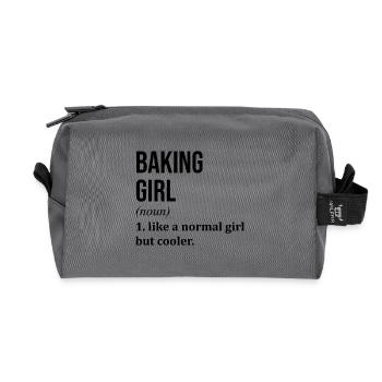 Baking - Recycled Toiletry Zip Bag - anthracite - Front