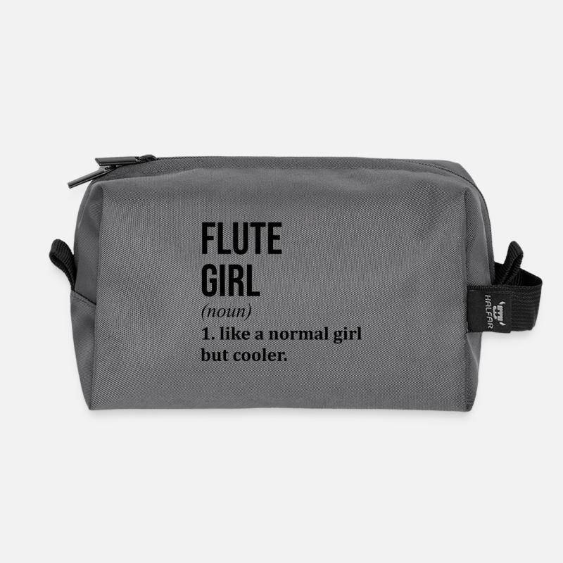 Flöte - Recycelte Kulturtasche - Anthrazit