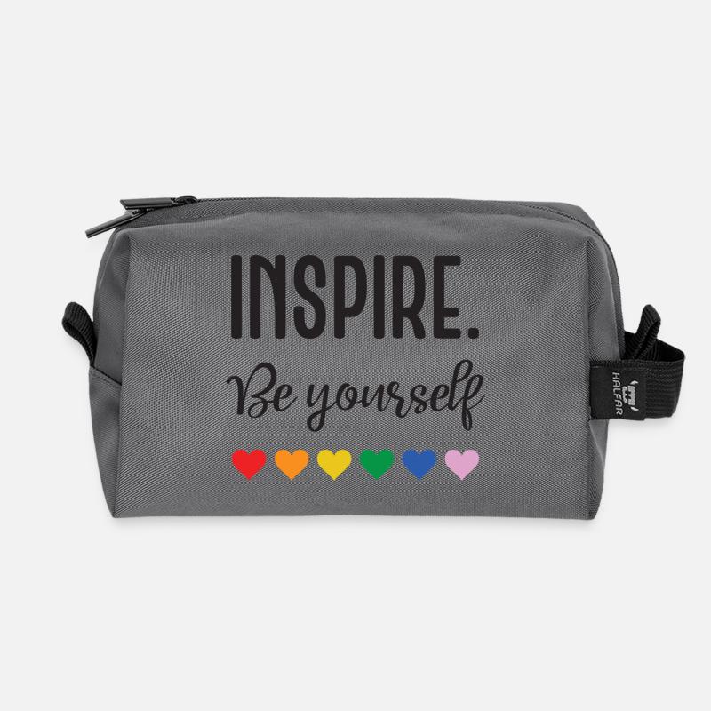 LGBT Pride Month - Inspirieren. Sei du selbst - Recycelte Kulturtasche - Anthrazit