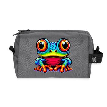 Frog - Recycled Toiletry Zip Bag - anthracite - Front