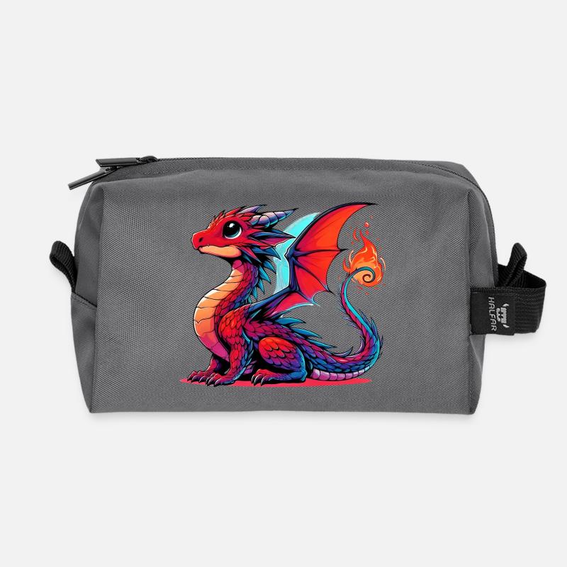 Drache - Recycelte Kulturtasche - Anthrazit