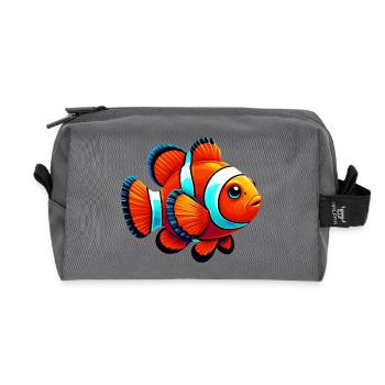 Clownfish - Recycled Toiletry Zip Bag - anthracite - Front