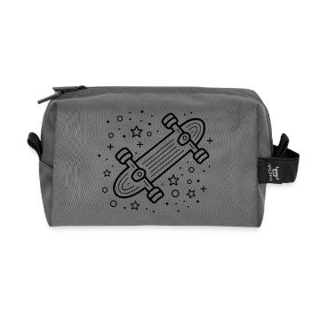 Cartoon Skateboarding - Recycelte Kulturtasche - Anthrazit - Vorne