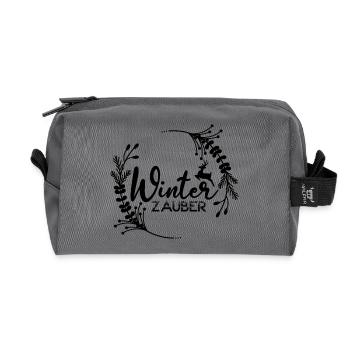 Winter Zauber - Recycelte Kulturtasche - Anthrazit - Vorne