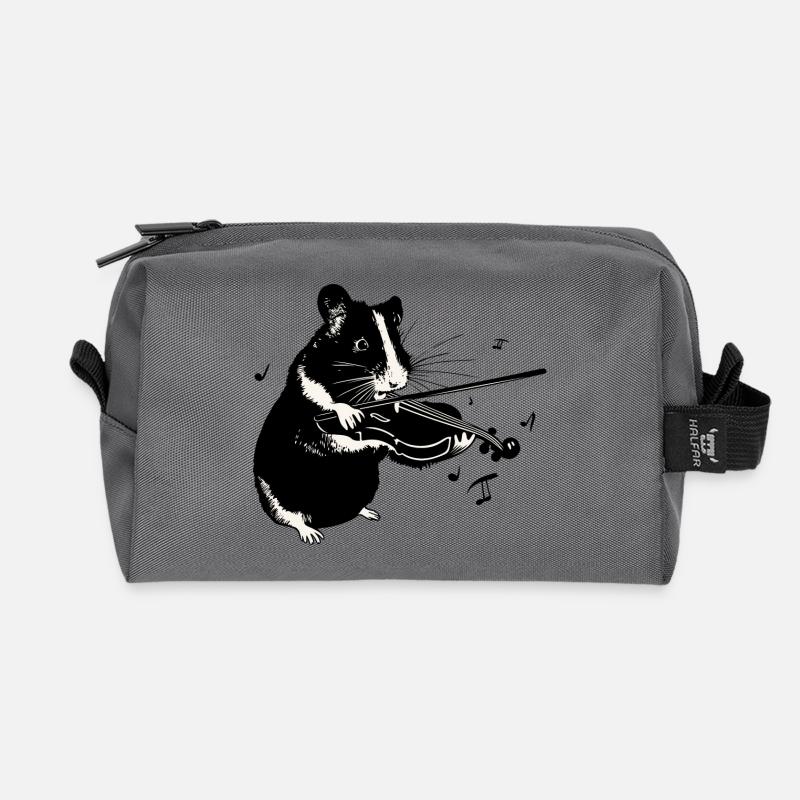 Hamster spielt auf einer Geige - Musik Hamster - Recycelte Kulturtasche - Anthrazit