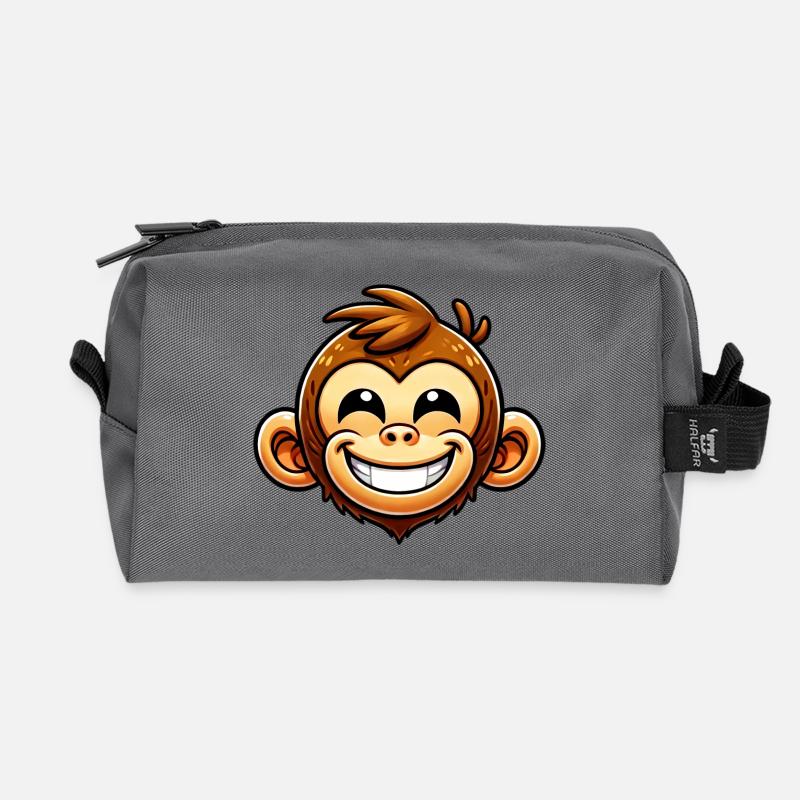 Affe - Recycelte Kulturtasche - Anthrazit