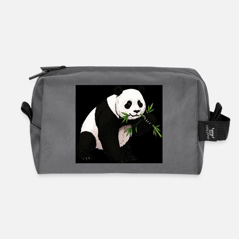 Panda - Recycelte Kulturtasche - Anthrazit