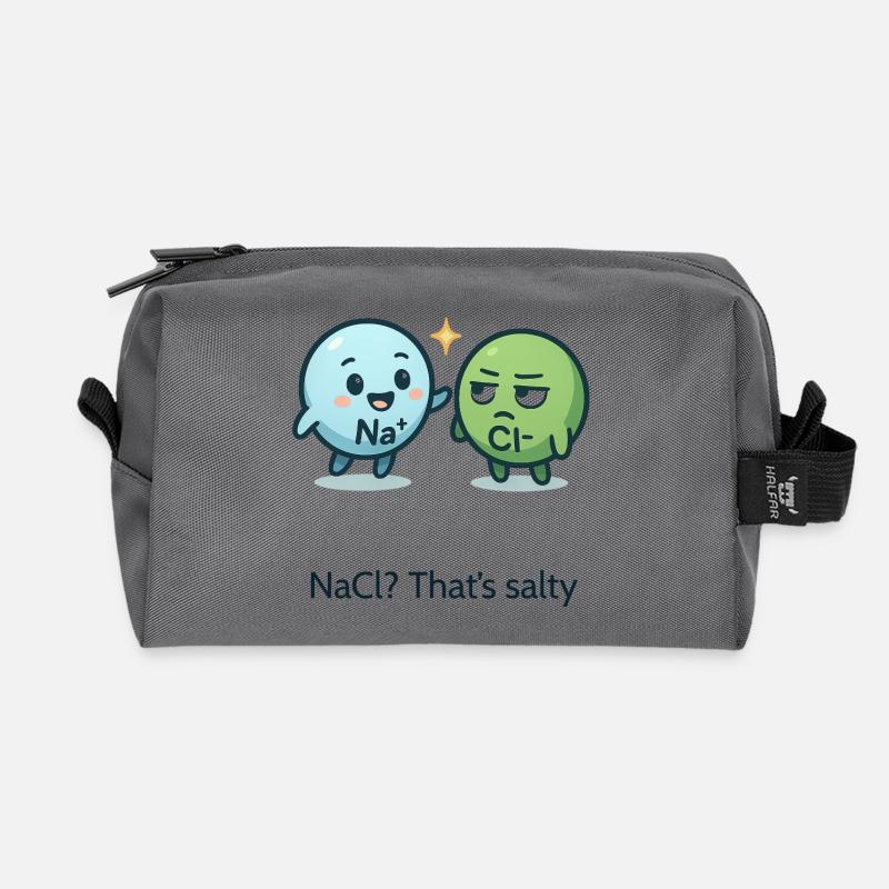NaCl? That’s salty – Chemie mit Geschmack - Recycelte Kulturtasche - Anthrazit