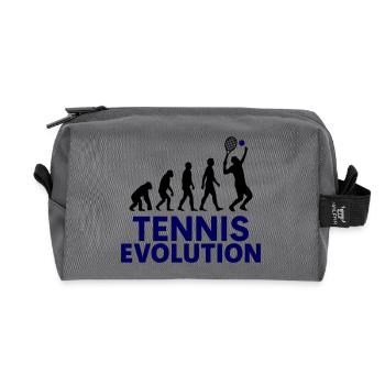 Tennis Evolution Sport Motiv - Recycelte Kulturtasche - Anthrazit - Vorne