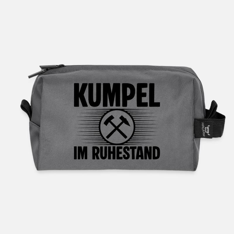 Kumpel Ruhestand - Recycelte Kulturtasche - Anthrazit
