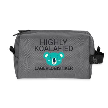 Entreprise de logistique d’entrepôt Koalafied - Trousse de toilette en tissu recyclé - anthracite - Devant