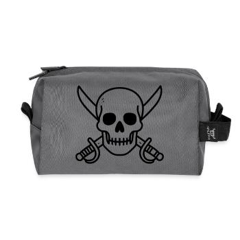 Piraten - Recycelte Kulturtasche - Anthrazit - Vorne