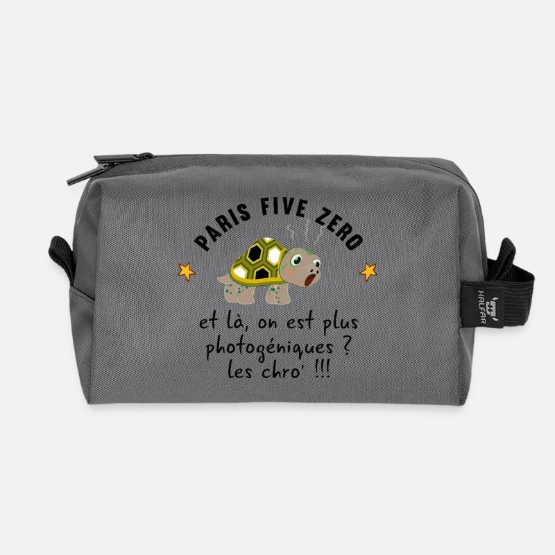 Paris_five_zero - Recycled Toiletry Zip Bag - anthracite