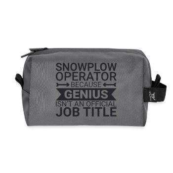 Snowplow Operator Genius Schneepflugfahrer - Recycelte Kulturtasche - Anthrazit - Vorne