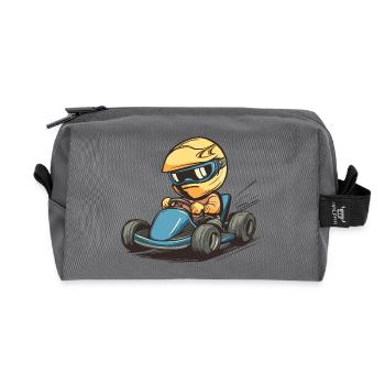 Karting Go-Kart - Recycled Toiletry Zip Bag - anthracite - Front