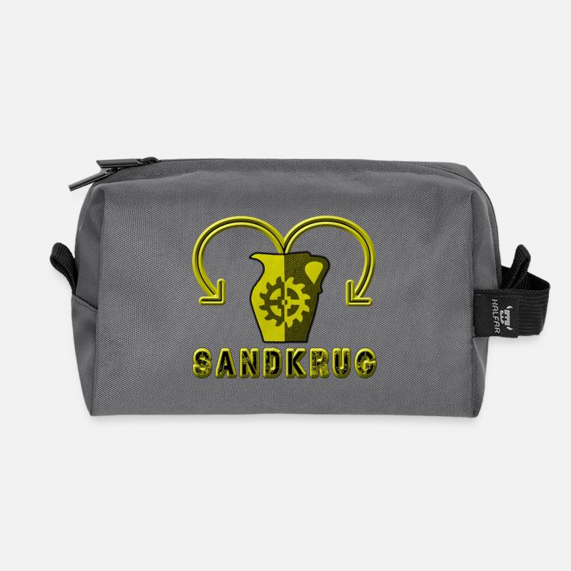 Sandkrug Dorf Brandenburg - Recycelte Kulturtasche - Anthrazit