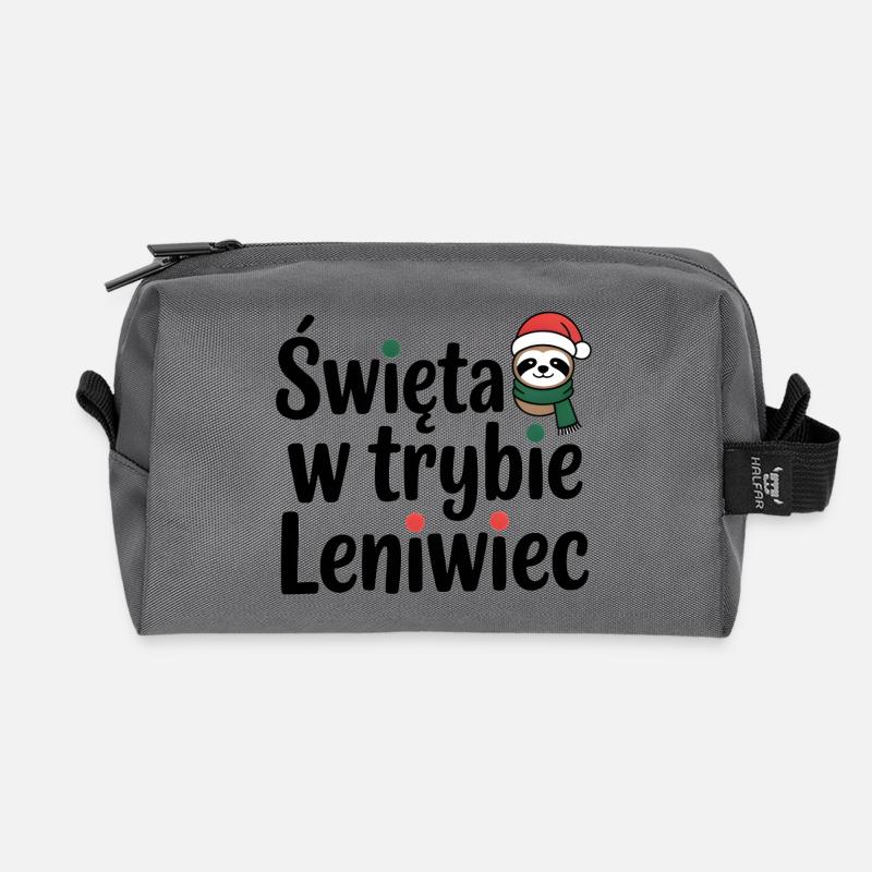 Weihnachten im Faulenzmodus - Recycelte Kulturtasche - Anthrazit
