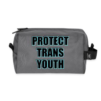 Protect Trans Youth - Transgender Memorial Day - Recycelte Kulturtasche - Anthrazit - Vorne