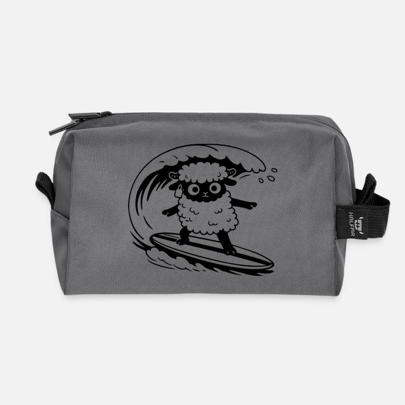 Surfschafe - Recycelte Kulturtasche - Anthrazit