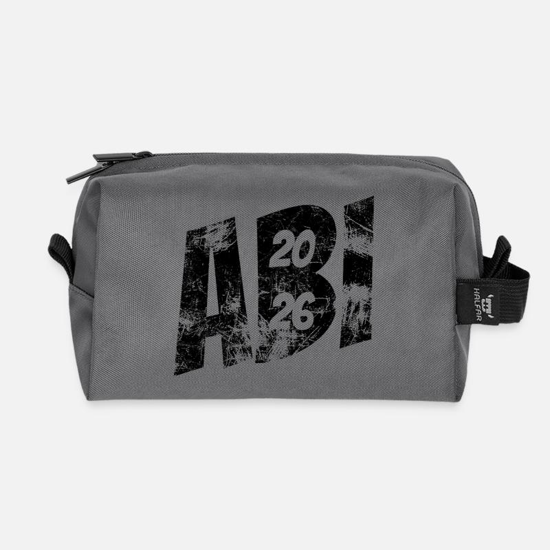 Abi 2026 - Abitur - Geschenk - Recycelte Kulturtasche - Anthrazit