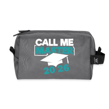 Master 2026 Abschluss Promotion Sponsion - Recycelte Kulturtasche - Anthrazit - Vorne