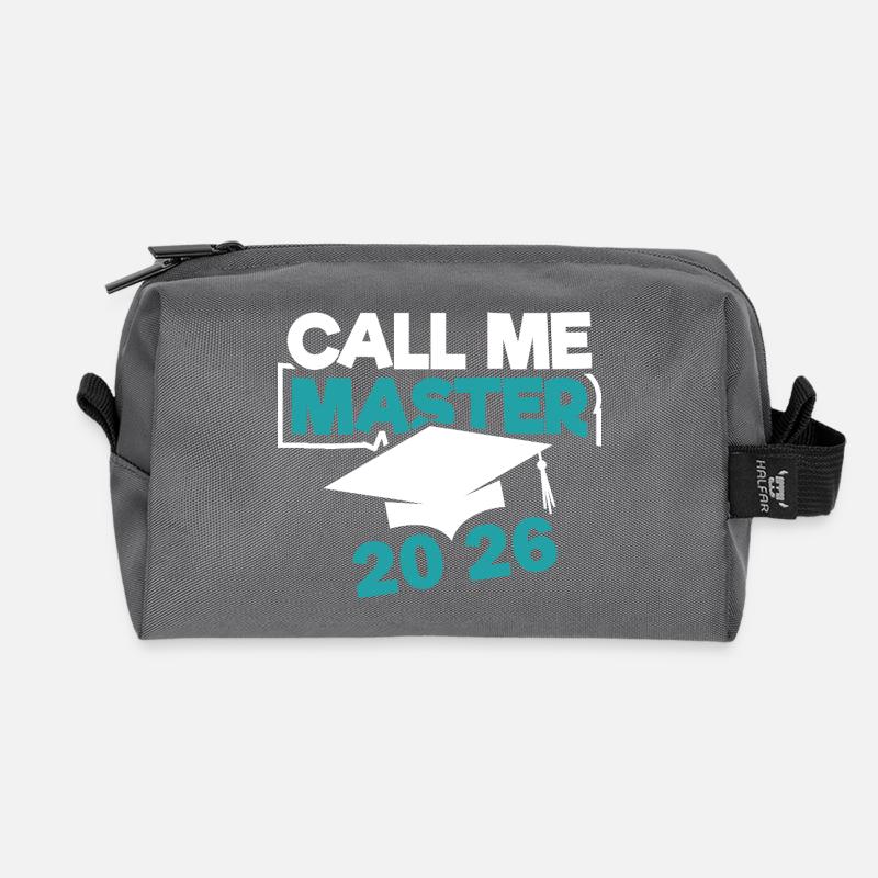 Master 2026 Abschluss Promotion Sponsion - Recycelte Kulturtasche - Anthrazit