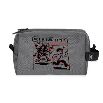 T-shirt drôle de développeur, pas un insecte, tasse à capuche - Trousse de toilette en tissu recyclé - anthracite - Devant